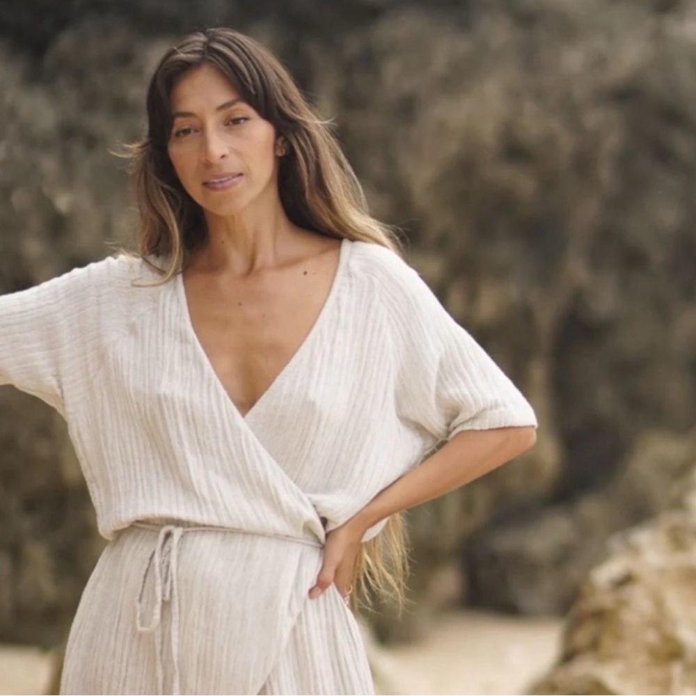 Myrah Penaloza Dora Playsuit in Cream